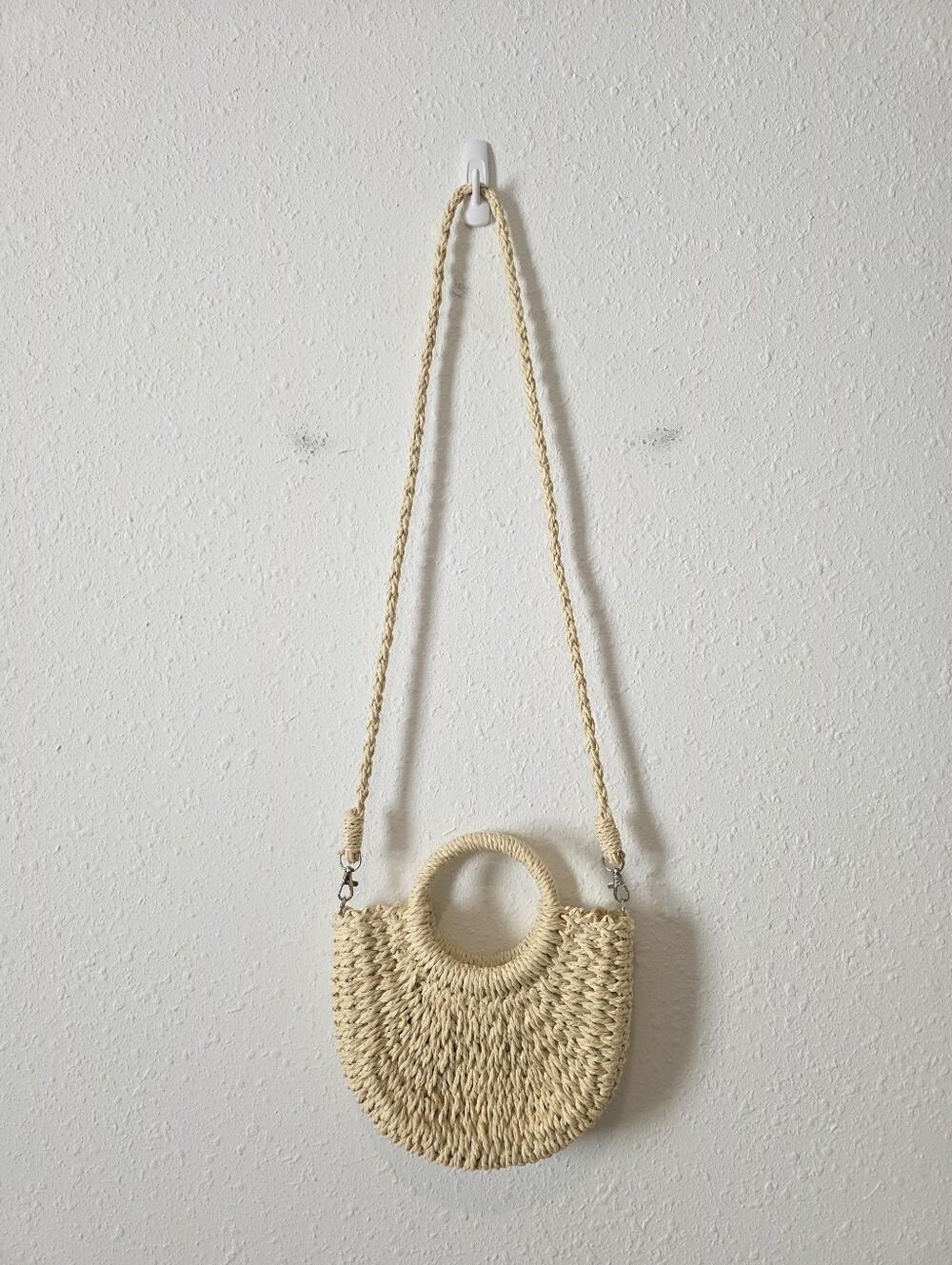 Small Raffia Crossbody Purse - Picture 2 of 7
